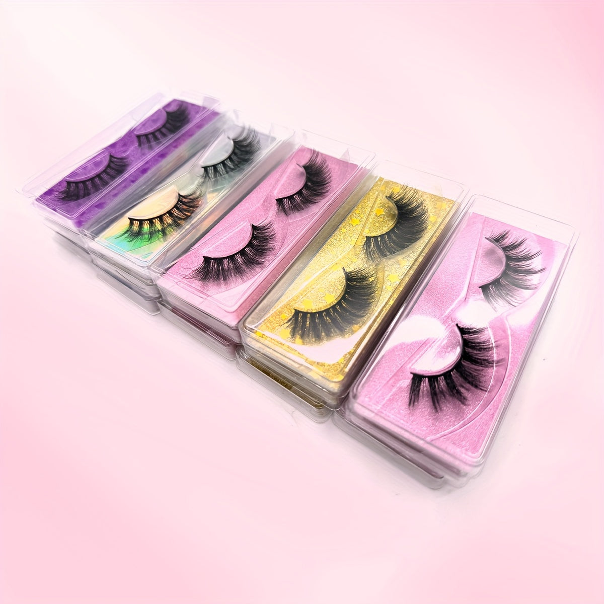 10 Pairs/set 3D Faux Mink Eyelashes, Natural Wispy False Lashes With Dramatic Volume, Handmade Long Fake Eyelashes Pack, Fluffy Eye Extensions For Makeup, Cat Eye Style